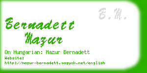 bernadett mazur business card